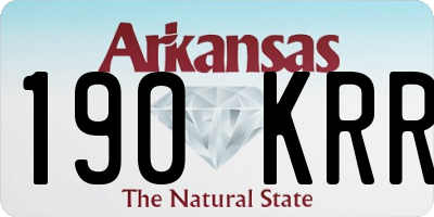 AR license plate 190KRR