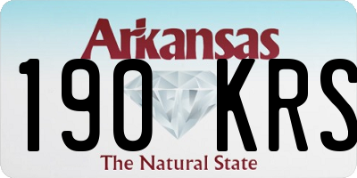 AR license plate 190KRS