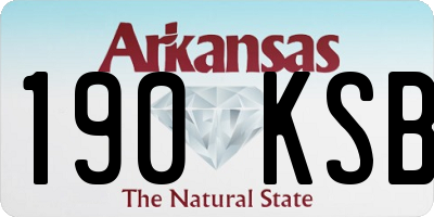 AR license plate 190KSB
