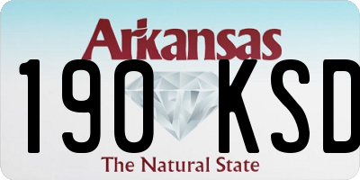 AR license plate 190KSD