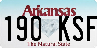 AR license plate 190KSF