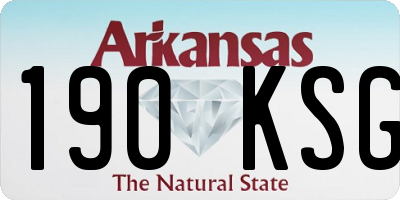 AR license plate 190KSG