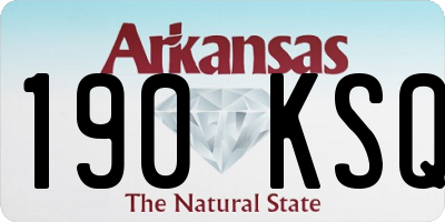 AR license plate 190KSQ