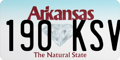 AR license plate 190KSV