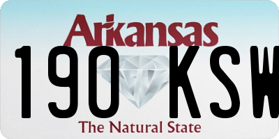AR license plate 190KSW