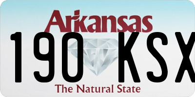 AR license plate 190KSX