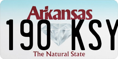 AR license plate 190KSY