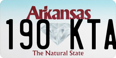 AR license plate 190KTA