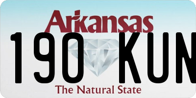 AR license plate 190KUN
