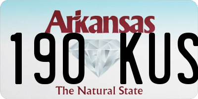 AR license plate 190KUS