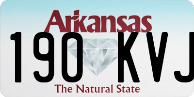 AR license plate 190KVJ