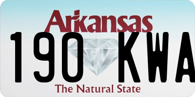 AR license plate 190KWA