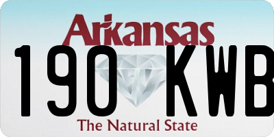 AR license plate 190KWB