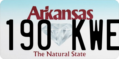 AR license plate 190KWE