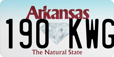 AR license plate 190KWG