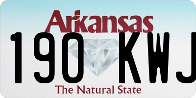 AR license plate 190KWJ