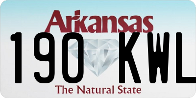 AR license plate 190KWL
