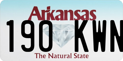 AR license plate 190KWN