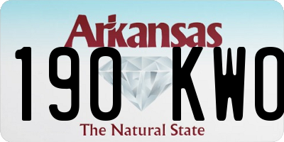 AR license plate 190KWO