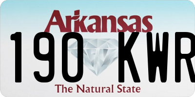 AR license plate 190KWR