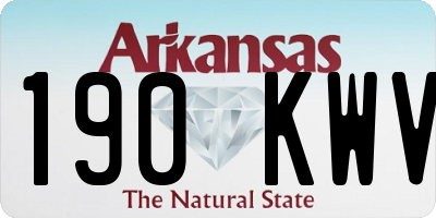 AR license plate 190KWV