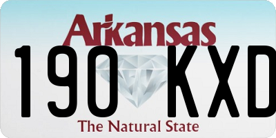 AR license plate 190KXD
