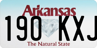 AR license plate 190KXJ