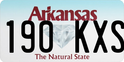AR license plate 190KXS