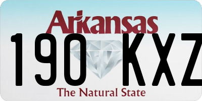 AR license plate 190KXZ
