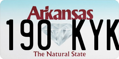 AR license plate 190KYK