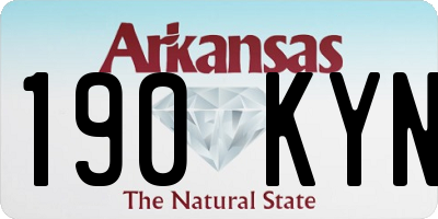 AR license plate 190KYN