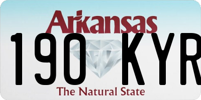 AR license plate 190KYR