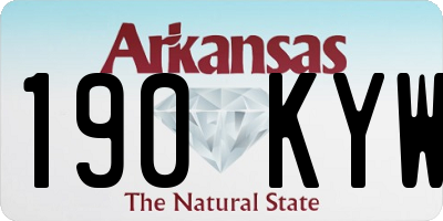 AR license plate 190KYW