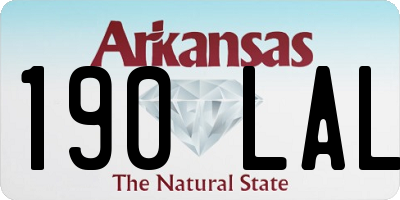 AR license plate 190LAL