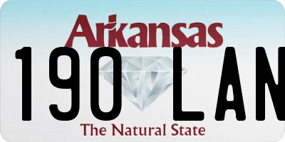 AR license plate 190LAN