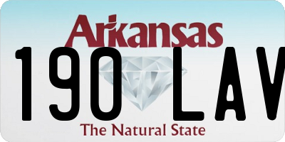 AR license plate 190LAV