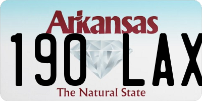 AR license plate 190LAX