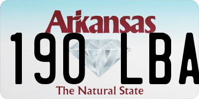 AR license plate 190LBA