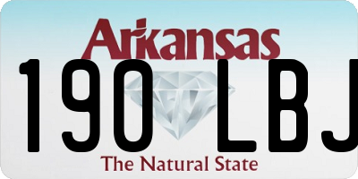 AR license plate 190LBJ