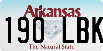 AR license plate 190LBK
