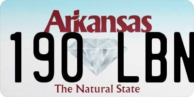 AR license plate 190LBN