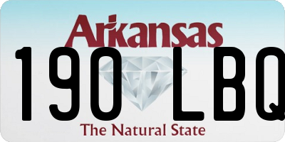 AR license plate 190LBQ