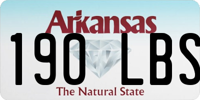 AR license plate 190LBS