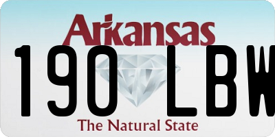 AR license plate 190LBW