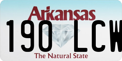 AR license plate 190LCW