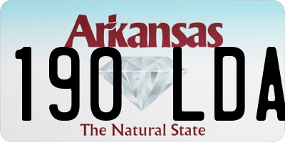 AR license plate 190LDA