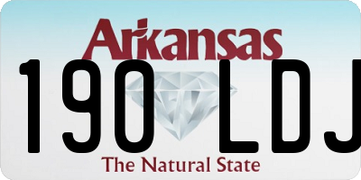 AR license plate 190LDJ
