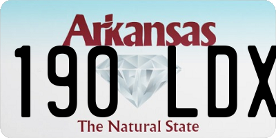 AR license plate 190LDX