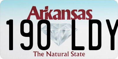 AR license plate 190LDY