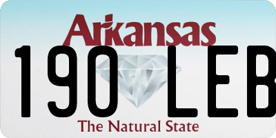 AR license plate 190LEB